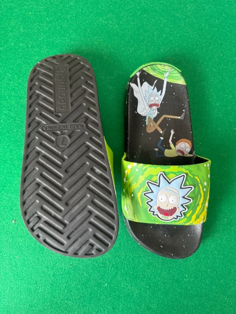 Rick and Morty Slide Sandals Size 7 Boys